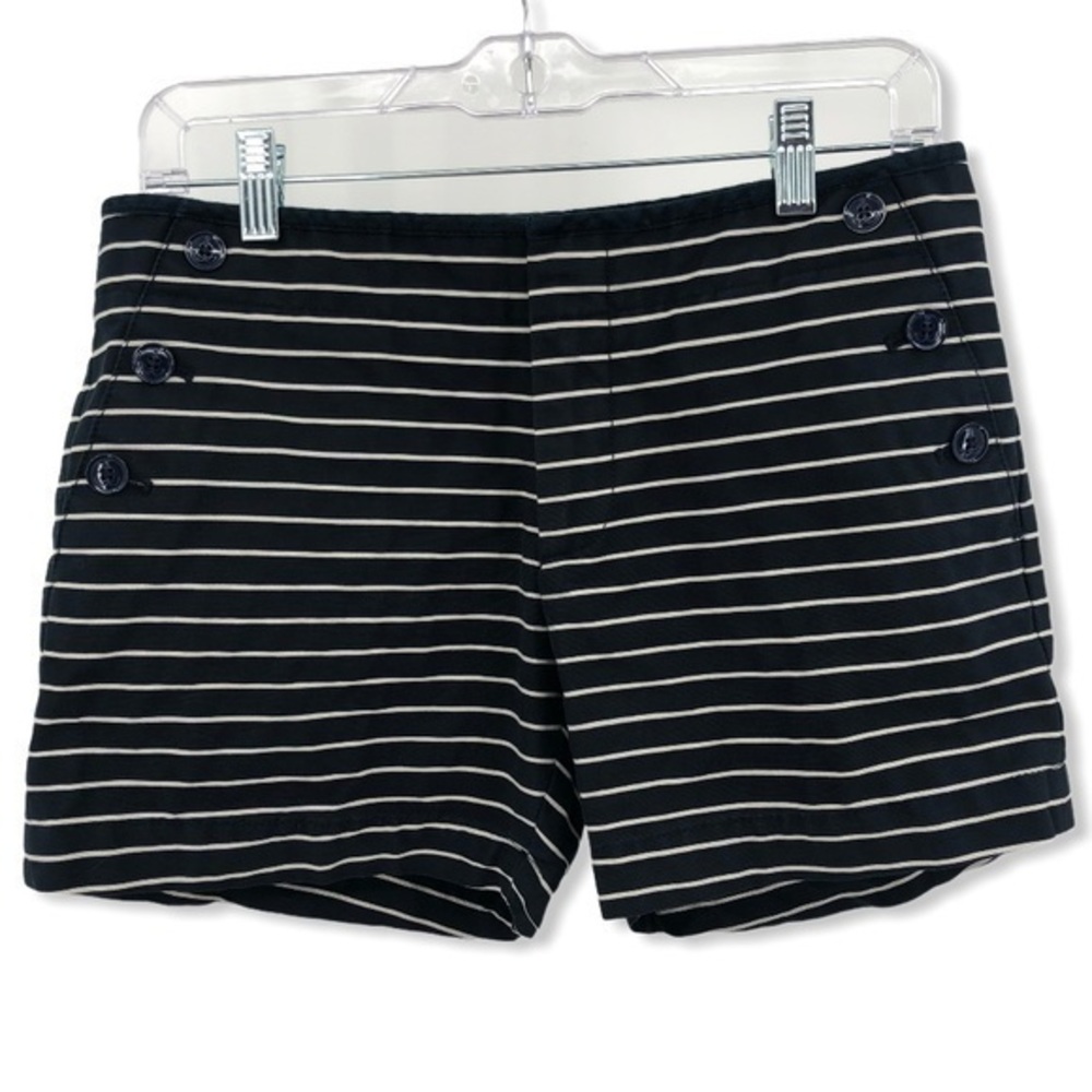 TOMMY HILFIGER Size 8 Navy Blue Striped Shorts